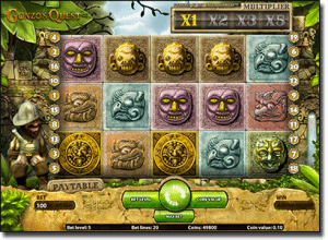 Play Gonzo's Quest online pokies by Net Entertainment
